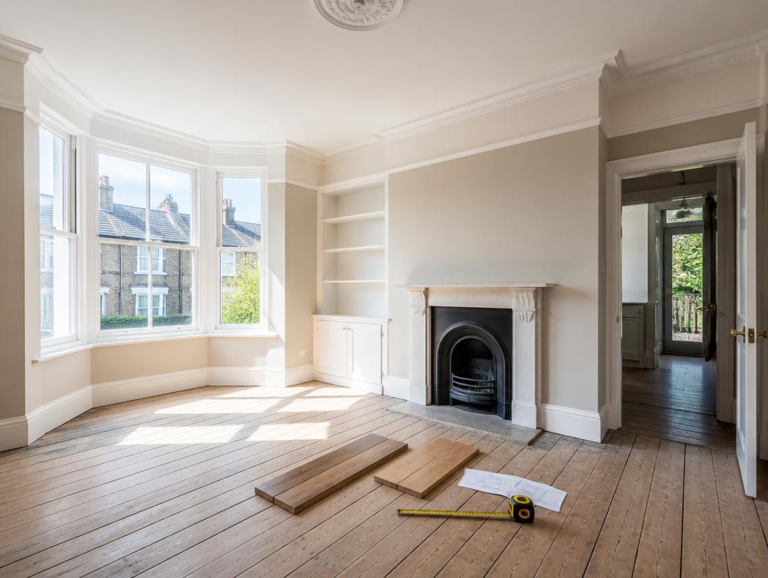 A bright period property interior ready for renovation